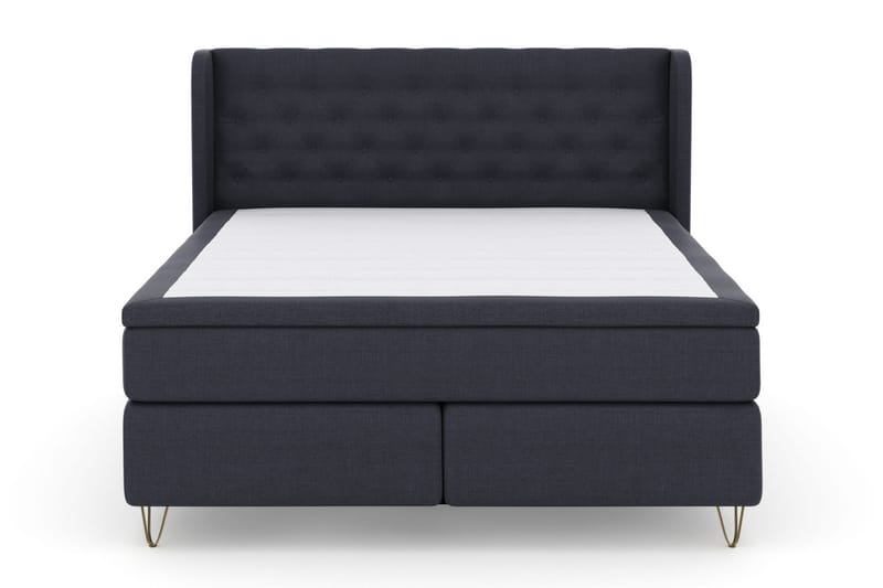 Select No 5 Komplett Sängpaket 180x200 Fast Latex, Blå/Metall V-form