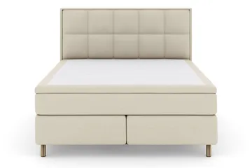 Select No 5 Komplett Sängpaket 210x210 Medium Latex - Beige/Koppar - Products - Möbler - Säng - Kontinentalsäng
