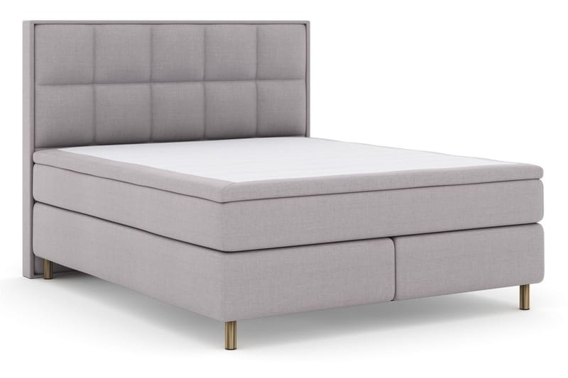Select No 5 Komplett Sängpaket 210x210 Medium Latex - Ljusgrå/Koppar - Products - Möbler - Säng - Kontinentalsäng
