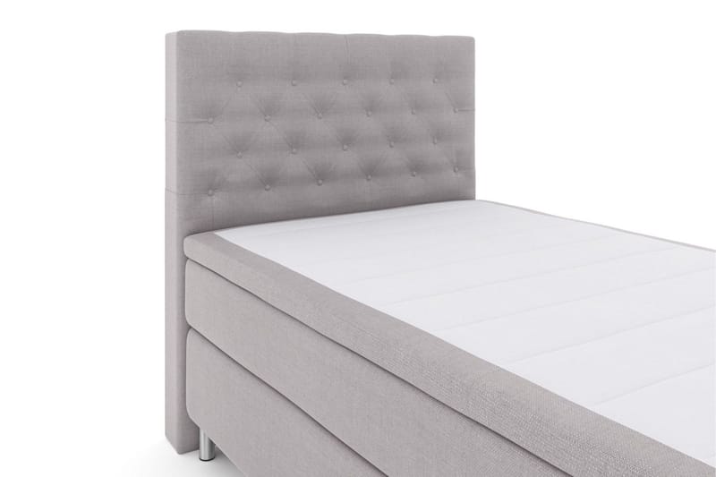 Select No 5 Kontinentalsäng 120x200 Medium Watergel - Ljusgrå/Metall - Products - Möbler - Säng - Enkelsäng