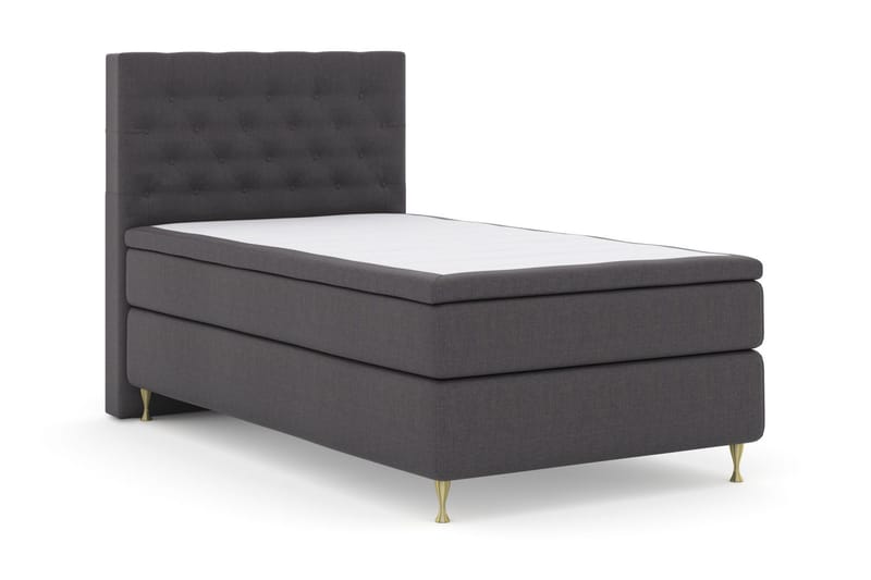Select No 5 Kontinentalsäng 120x200 Medium Watergel - Mörkgrå/Guld - Products - Möbler - Säng - Enkelsäng