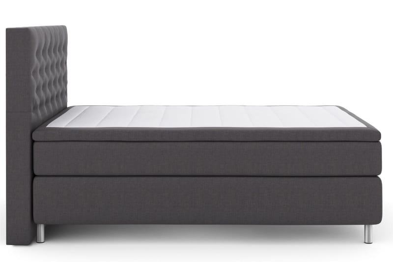 Select No 5 Kontinentalsäng 140x200 Fast/Medium Latex, Mörkgrå/Metall