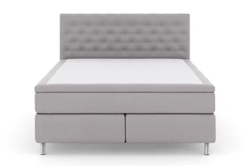 Select No 5 Kontinentalsäng 160x200 Fast Watergel - Ljusgrå/Metall - Products - Möbler - Säng - Kontinentalsäng