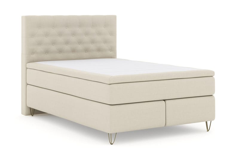 Select No 5 Kontinentalsäng 160x200 Medium Watergel - Beige/Metall V-Form - Products - Möbler - Säng - Kontinentalsäng