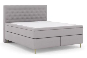 Select No 5 Kontinentalsäng 180x200 Fast Latex - Ljusgrå/Guld - Products - Möbler - Säng - Kontinentalsäng