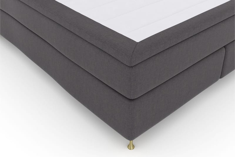Select No 5 Kontinentalsäng 180x200 Fast Latex - Mörkgrå/Guld - Products - Möbler - Säng - Kontinentalsäng