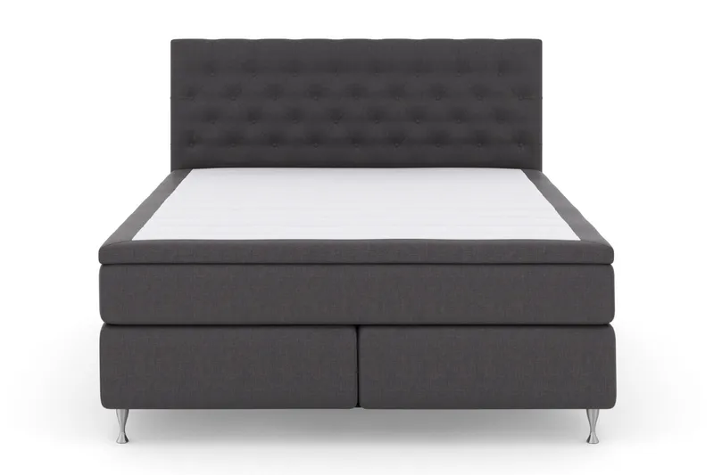 Select No 5 Kontinentalsäng 180x200 Fast Watergel - Mörkgrå/Silver - Products - Möbler - Säng - Kontinentalsäng