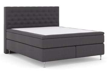 Select No 5 Kontinentalsäng 210x210 Fast Watergel - Mörkgrå/Silver - Products - Möbler - Säng - Kontinentalsäng