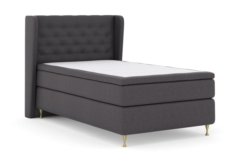 Select No 6 Komplett Sängpaket 120x200 Medium Watergel - Mörkgrå/Guld - Products - Möbler - Säng - Enkelsäng
