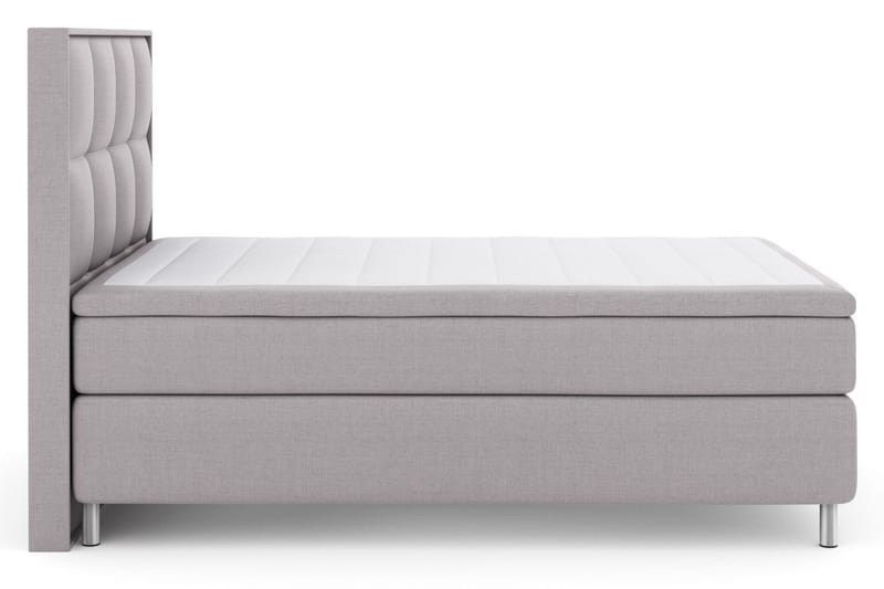 Select No 6 Komplett Sängpaket 140x200 Fast Watergel, Ljusgrå/Metall