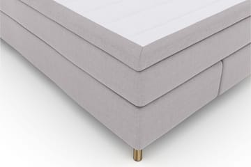 Select No 6 Komplett Sängpaket 140x200 Fast/Medium Watergel - Ljusgrå/Koppar - Products - Möbler - Säng - Kontinentalsäng