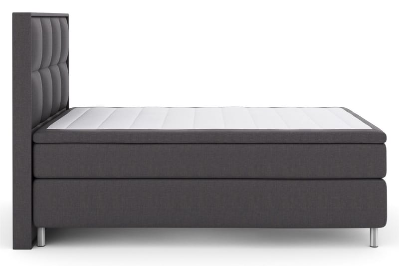 Select No 6 Komplett Sängpaket 140x200 Fast/Medium Watergel, Mörkgrå/Metall