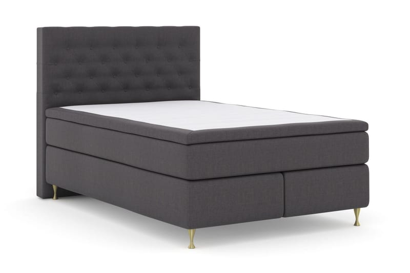 Select No 6 Komplett Sängpaket 140x200 F/M Latex/Memory - Mörkgrå/Guld - Products - Möbler - Säng - Kontinentalsäng