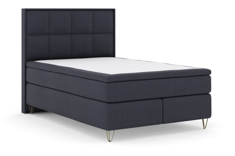 Select No 6 Komplett Sängpaket 140x200 F/M Memory/Pocket - Blå/Metall V-form - Products - Möbler - Säng - Kontinentalsäng