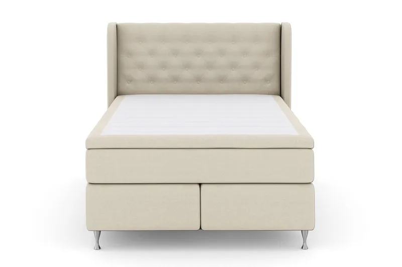 Select No 6 Komplett Sängpaket 140x200 Medium Latex/Memory - Beige/Silver - Products - Möbler - Säng - Kontinentalsäng