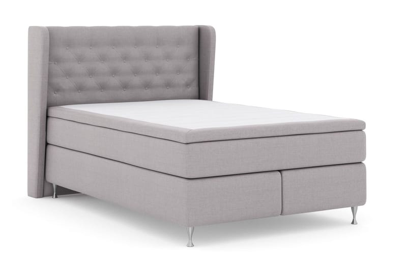 Select No 6 Komplett Sängpaket 140x200 Medium Latex/Memory - Ljusgrå/Silver - Products - Möbler - Säng - Kontinentalsäng