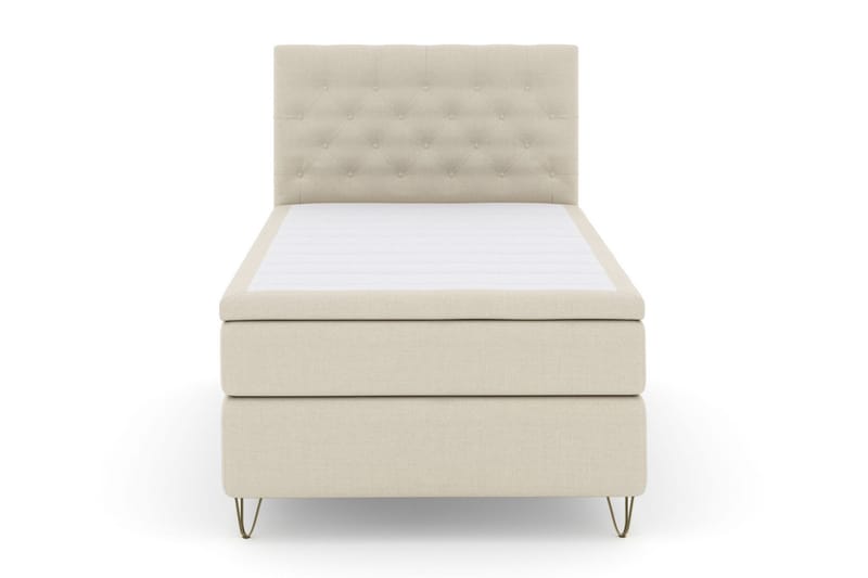 Select No 6 Kontinentalsäng 120x200 Fast Memory/Pocket - Beige/Metall V-Form - Products - Möbler - Säng - Enkelsäng