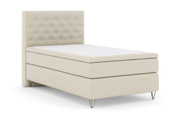 Select No 6 Kontinentalsäng 120x200 Fast Memory/Pocket - Beige/Metall V-Form - Products - Möbler - Säng - Enkelsäng