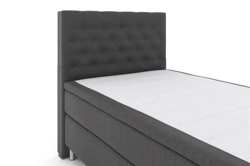 Select No 6 Kontinentalsäng 120x200 Fast Memory/Pocket - Mörkgrå/Metall - Products - Möbler - Säng - Enkelsäng
