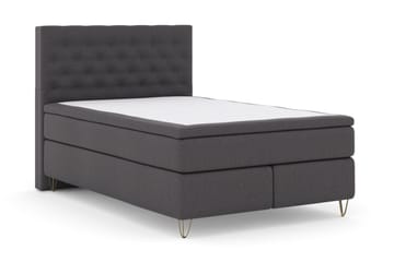 Select No 6 Kontinentalsäng 140x200 Fast Latex/Memory - Mörkgrå/Metall V-Form - Products - Möbler - Säng - Kontinentalsäng