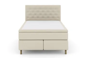 Select No 6 Kontinentalsäng 140x200 Fast/Medium Latex/Memory - Beige/Koppar - Products - Möbler - Säng - Kontinentalsäng