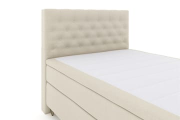 Select No 6 Kontinentalsäng 140x200 Fast/Medium Latex/Memory - Beige/Metall V-Form - Products - Möbler - Säng - Kontinentalsäng