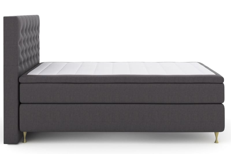 Select No 6 Kontinentalsäng 140x200 F/M Memory/Pocket, Mörkgrå/Guld