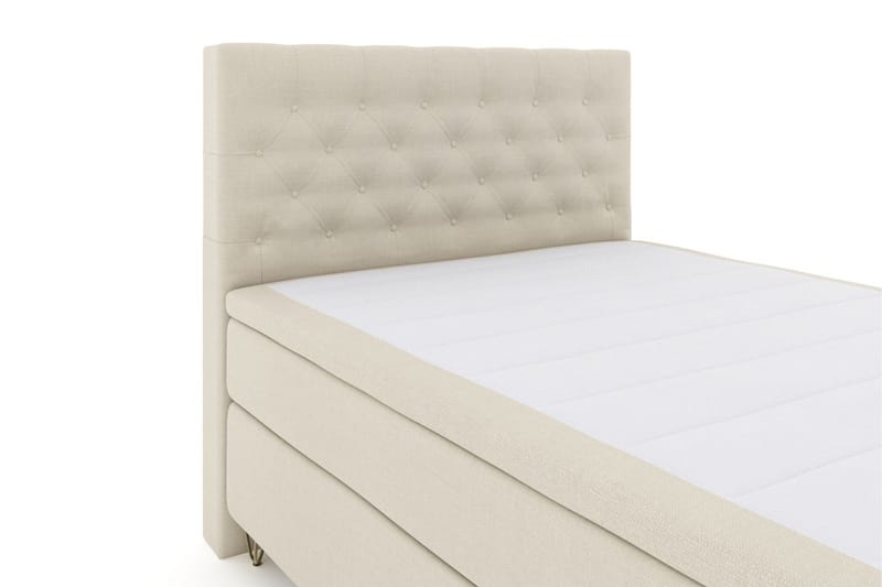 Select No 6 Kontinentalsäng 140x200 Medium Memory/Pocket - Beige/Metall V-Form - Products - Möbler - Säng - Kontinentalsäng