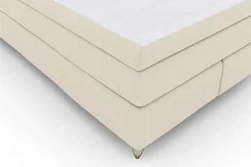 Select No 6 Kontinentalsäng 140x200 Medium Memory/Pocket - Beige/Metall V-Form - Products - Möbler - Säng - Kontinentalsäng