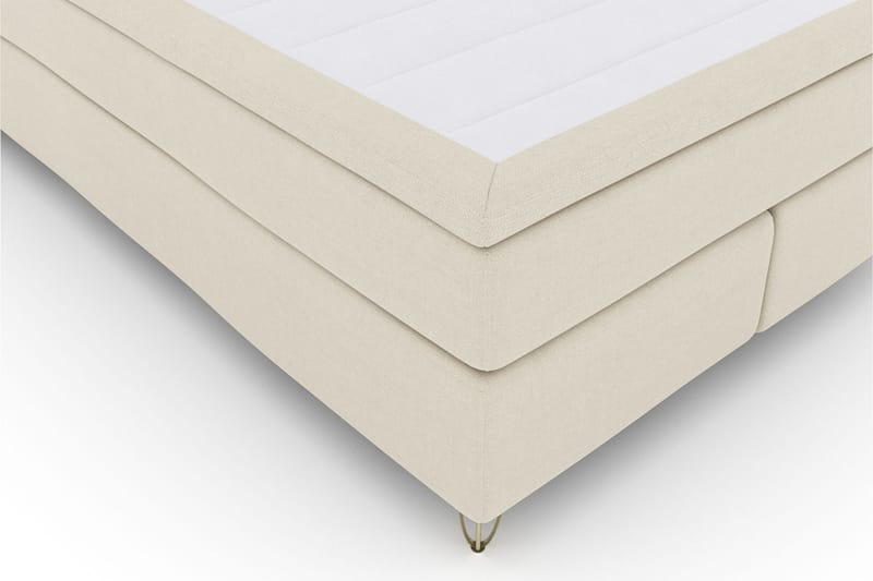 Select No 6 Kontinentalsäng 140x200 Medium Memory/Pocket - Beige/Metall V-Form - Products - Möbler - Säng - Kontinentalsäng