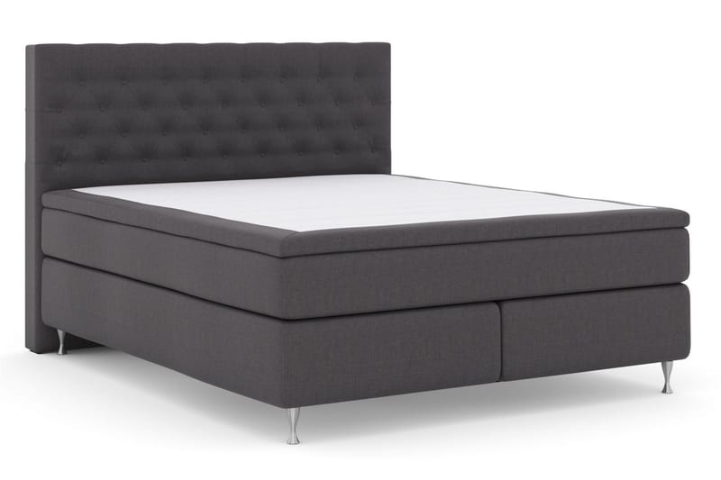 Select No 6 Kontinentalsäng 160x200 Fast Watergel - Mörkgrå/Silver - Products - Möbler - Säng - Kontinentalsäng