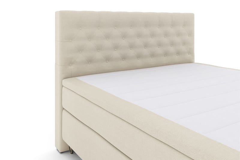 Select No 6 Kontinentalsäng 210x210 Fast/Medium Watergel - Beige/Metall V-Form - Products - Möbler - Säng - Kontinentalsäng