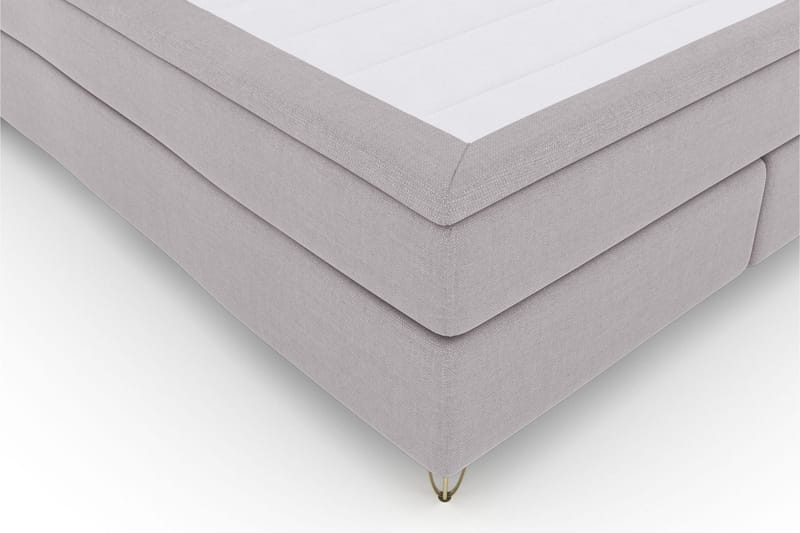 Select No 6 Kontinentalsäng 210x210 Fast/Medium Watergel - Ljusgrå/Metall V-Form - Products - Möbler - Säng - Kontinentalsäng