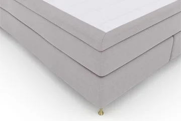 Select No 6 Kontinentalsäng 210x210 Medium Latex/Memory - Ljusgrå/Guld - Products - Möbler - Säng - Kontinentalsäng