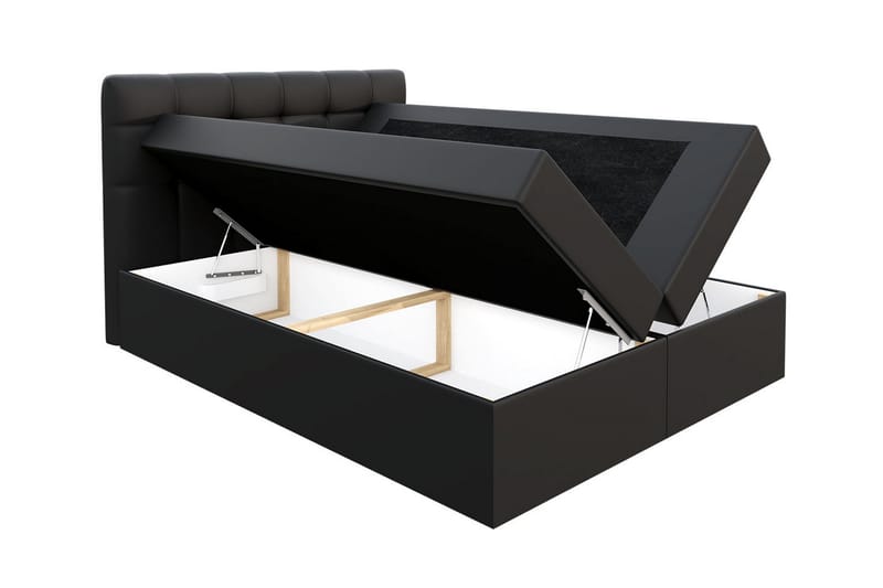Skaftå Kontinentalsäng 160x200 cm - Svart/Vit - Products - Möbler - Säng - Säng med förvaring