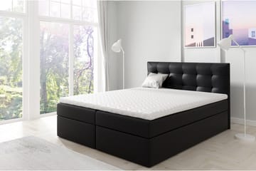 Skaftå Kontinentalsäng 180x200 Svart/Vit - Svart/Vit - Products - Möbler - Säng - Säng med förvaring