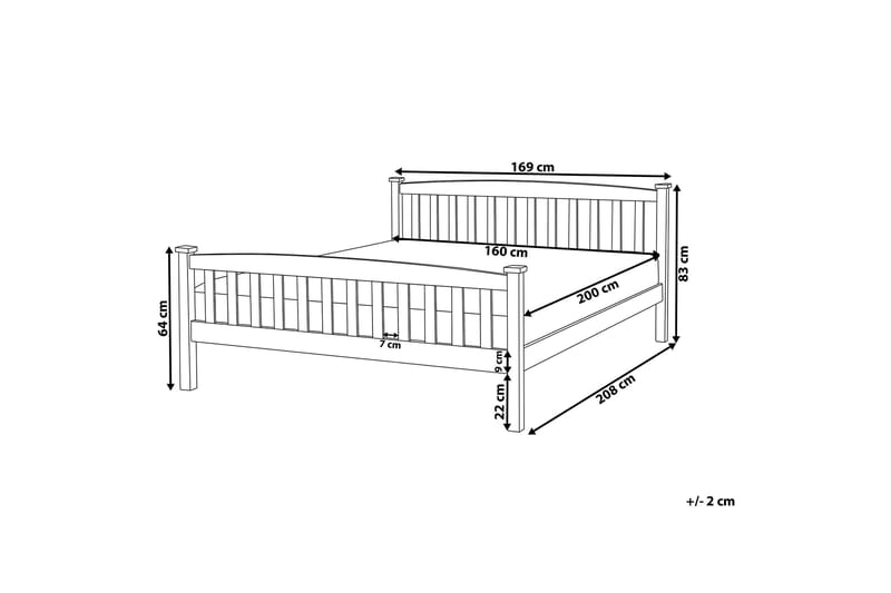 Traycee Sängram 160x200  Vit Vit - Vit - Products - Möbler - Säng - Sängram & sängstomme