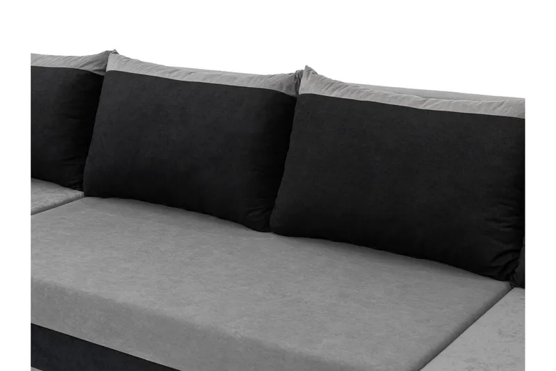 Alvared Soffa Dubbeldivan 4-sits - Ljusgrå/Grå - Products - Möbler - Soffa - U-soffa