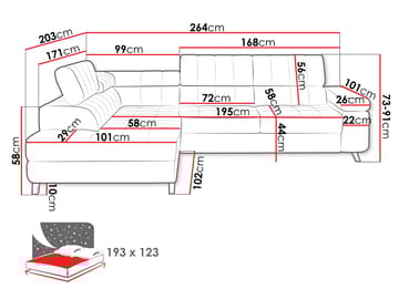 Amshyttan 4-sits Soffa med Schäslong Höger - Products - Möbler - Soffa - Hörnsoffa
