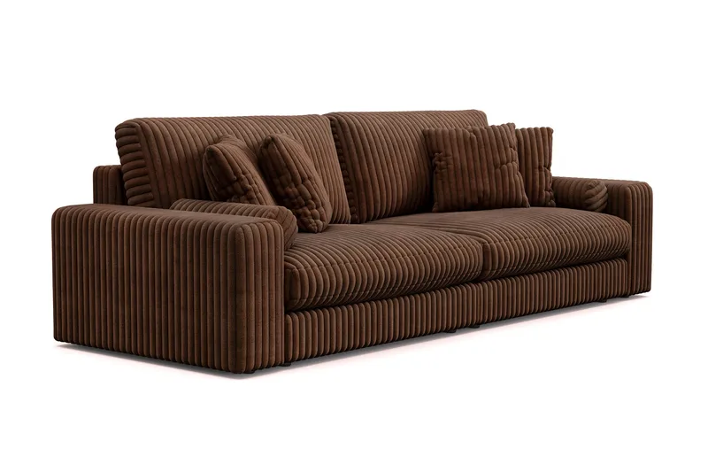 Arken Lyx 4-sits Djup Soffa i Manchester - Mörkbrun - Products - Möbler - Soffa - 4 sits soffa