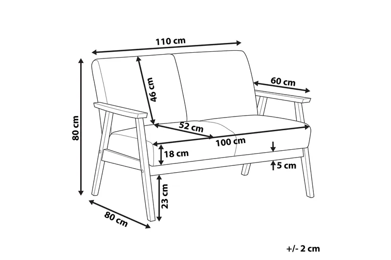 Asnes 2-sits Soffa - Brun - Products - Möbler - Soffa - 2 sits soffa