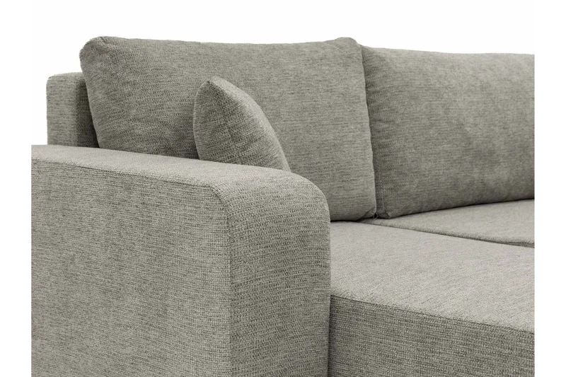 Barile Bäddsoffa med Divan 3-sits i Plysch - Vit - Products - Möbler - Soffa - Bäddsoffa - Bäddsoffa divan