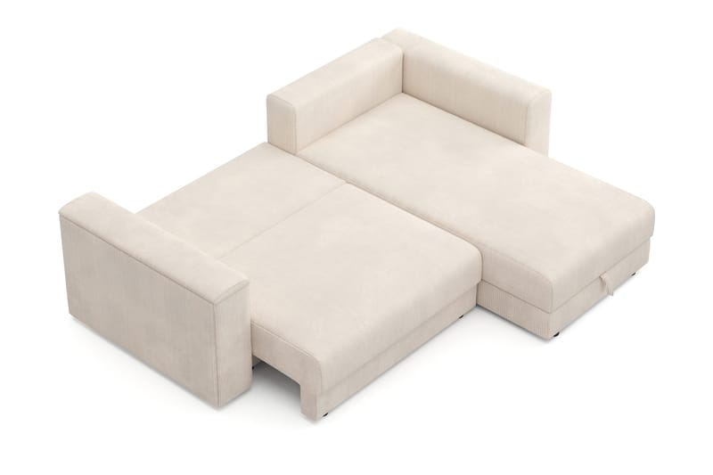 Bergen Extra djup 3-sits Bäddsoffa med Divan och Bäddmadrass i Memoryskum och Tvättbar klädsel - Beige - Products - Möbler - Soffa - Bäddsoffa - Bäddsoffa divan