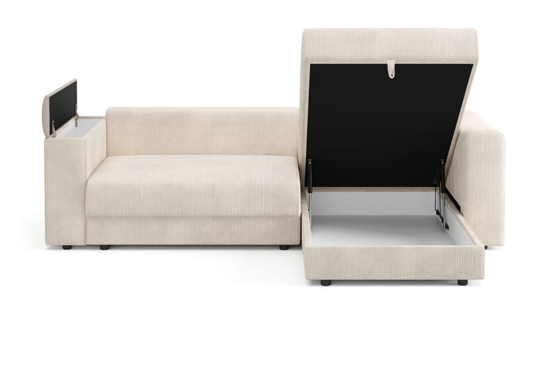 Bergen Extra djup 3-sits Bäddsoffa med Divan och Bäddmadrass i Memoryskum och Tvättbar klädsel - Beige - Products - Möbler - Soffa - Bäddsoffa - Bäddsoffa divan
