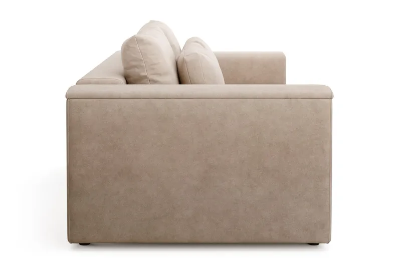 Bergen Extra Djup Framåtbäddad 3-sits Bäddsoffa med förvaring - Beige - Products - Möbler - Soffa - Bäddsoffa - 3 sits bäddsoffa