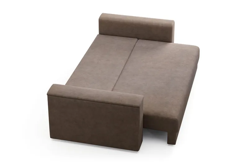 Bergen Extra Djup Framåtbäddad 3-sits Bäddsoffa med förvaring - Brun - Products - Möbler - Soffa - Bäddsoffa - 3 sits bäddsoffa