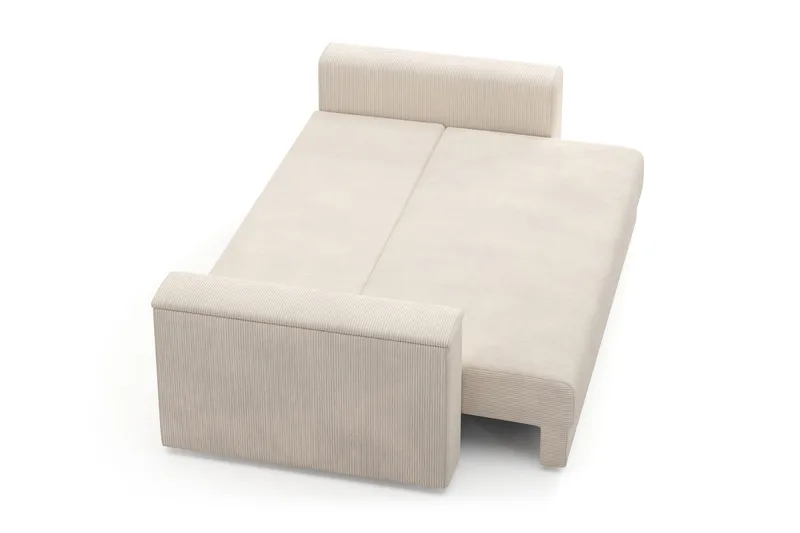 Bergen Extra Djup Framåtbäddad 3-sits Bäddsoffa med förvaring i manchester - Beige - Products - Möbler - Soffa - Bäddsoffa - 3 sits bäddsoffa