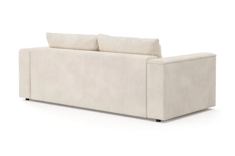 Bergen Extra Djup Framåtbäddad 3-sits Bäddsoffa med förvaring i manchester - Beige - Products - Möbler - Soffa - Bäddsoffa - 3 sits bäddsoffa