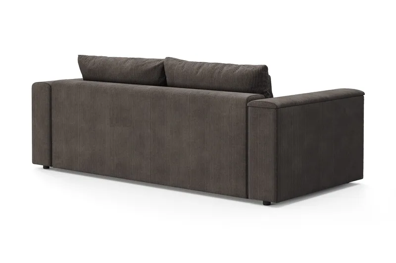 Bergen Extra Djup Framåtbäddad 3-sits Bäddsoffa med förvaring i manchester - Brun - Products - Möbler - Soffa - Bäddsoffa - 3 sits bäddsoffa
