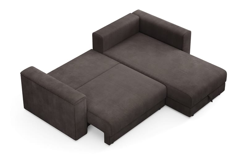 Bergen Extra Djup Framåtbäddad 3-sits Bäddsoffa med vändbar divan och förvaring i manchester - Brun - Products - Möbler - Soffa - Bäddsoffa - Bäddsoffa divan
